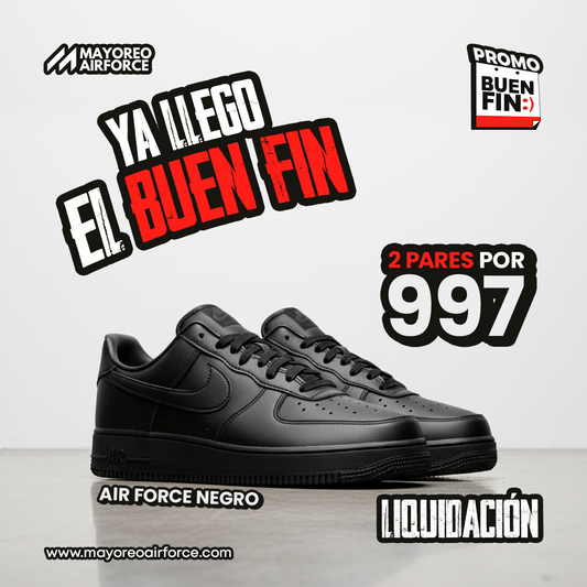 AIRFORCE 1 NEGRO